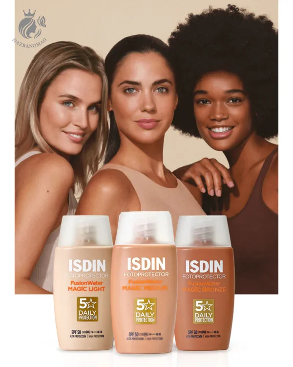 کرم ضدآفتاب رنگی ایزدین فیوژن واتر SPF50 - Image 2